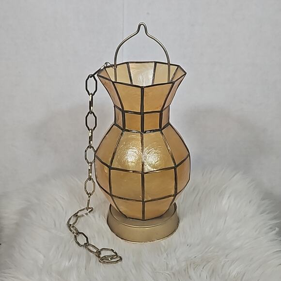 Gold Shell Hanging Swag Tealight Lamp Holder - Picture 1 of 6